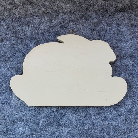 VTG Wooden Holiday Decor Set Of 4 Easter Bunny Pumpkins Heart Cornucopia 1980s - Picture 11 of 15